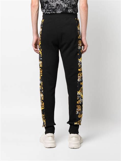 Versace Jeans Couture baroque print track joggers in black 